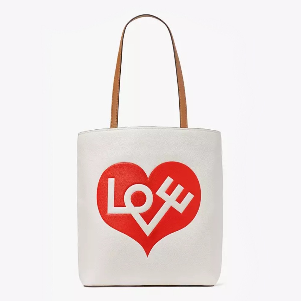 Kate Spade New York x Alexander Girard Heart Embossed Waverly Tote Bag NWT